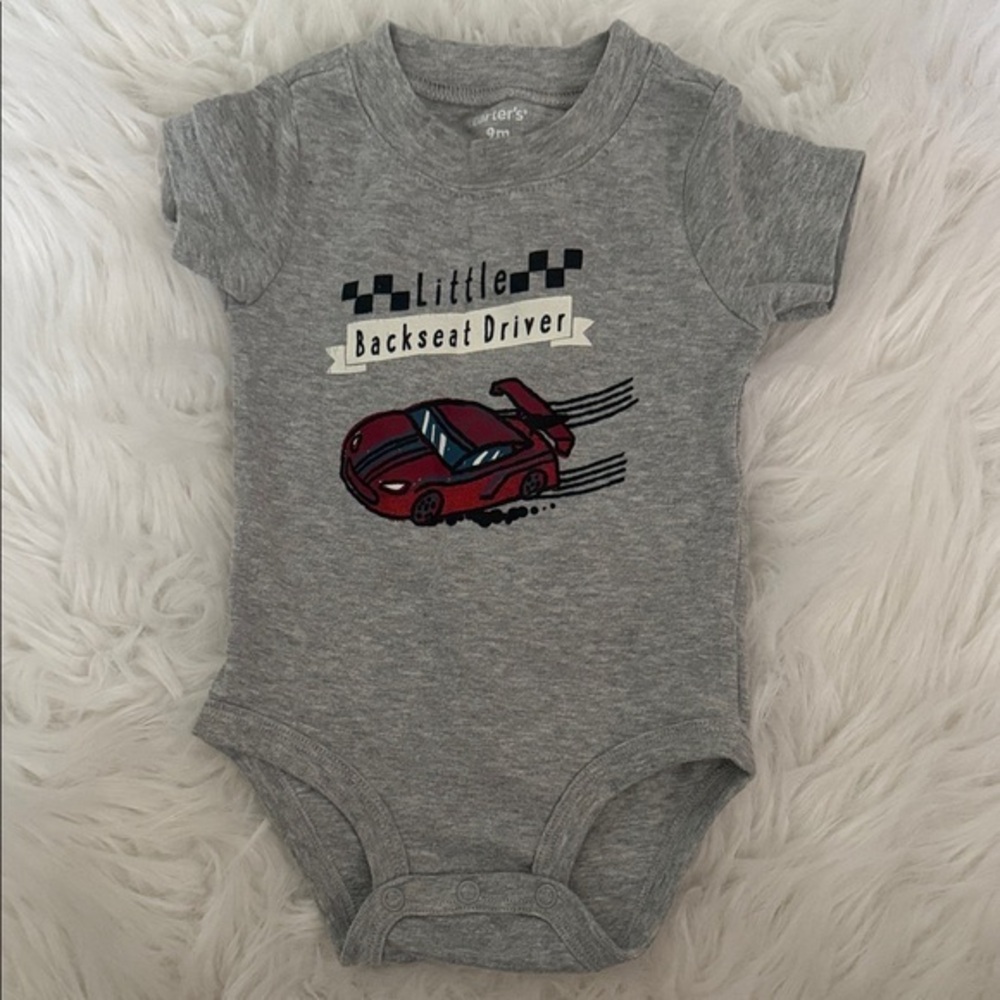 Carter's Gray Backseat Driver Bodysuit